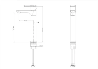 Смеситель для раковины Kerama Marazzi Велато VL.2602.KM.SST брашированная сталь