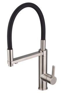 Смеситель для кухни Swedbe Selene Plus 8640 с каналом для подключения фильтра и гибким изливом нержавеющая сталь/чёрный Смеситель для кухни Swedbe Selene Plus 8640 с каналом для подключения фильтра и гибким изливом нержавеющая сталь/чёрный