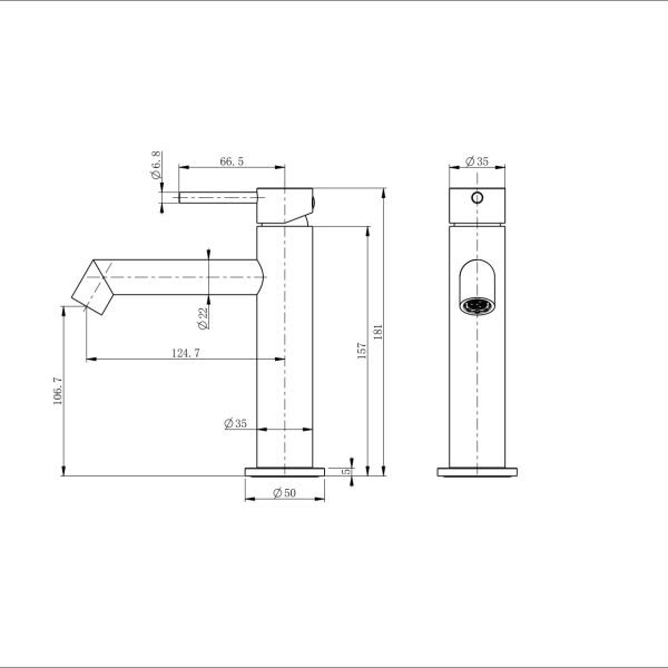 Смеситель для раковины Wonzon & Woghand WW-H1063-BG брашированное золото