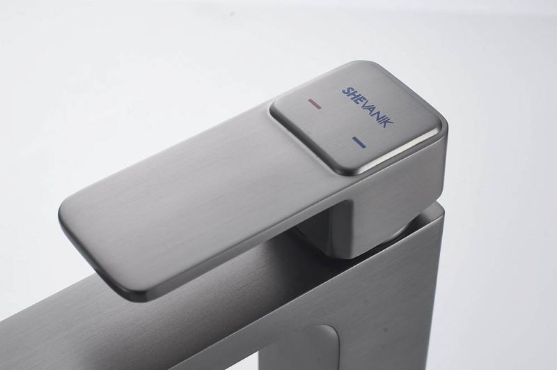 Смеситель для раковины Shevanik S9701T оружейная сталь