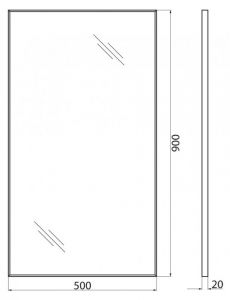 Зеркало BelBagno SPC-AL-500-900 в алюминиевой раме хром