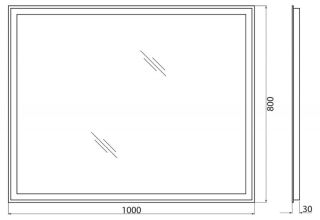 Зеркало BelBagno с LED-подсветкой и кнопочным управлением SPC-GRT-1000-800-LED-BTN Зеркало BelBagno с LED-подсветкой и кнопочным управлением SPC-GRT-1000-800-LED-BTN