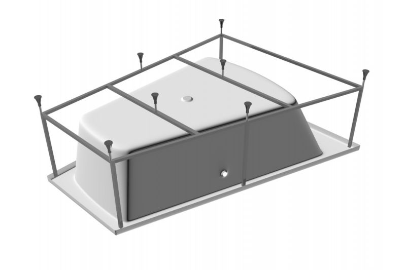 Каркас для ванны Vayer Trinity 160x120 Гл000008352 Серый