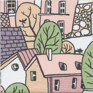 Плитка Kerama Marazzi OS\A226\5009 Декор Городок 3 матовый 20x20x0,69