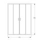 Душевая дверь Azario Tokyo AZ-362K2-170-MGR-CL 170 см профиль графит матовый стекло прозрачное