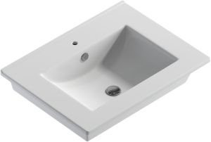 Мебельная раковина Sanita Luxe Quadro F01 60см белый 00000003543