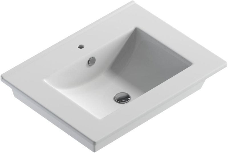 Мебельная раковина Sanita Luxe Quadro F01 60см белый 00000003543
