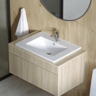 Раковина Sanita Luxe Квадро WB.FN/Quadro/60-C/WHT.G/S1 60 см белый