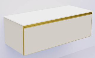Тумба под раковину Armadi Art Quatro 790-M1-120-CM-MG-LED 120 см с подсветкой бежевый/золото матовое Тумба под раковину Armadi Art Quatro 790-M1-120-CM-MG-LED 120 см с подсветкой бежевый/золото матовое
