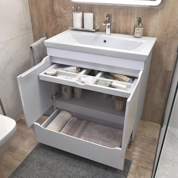 Тумба под раковину напольная Vigo Grani 286 80 см белый