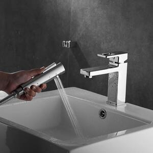 Смеситель для раковины с гигиеническим душем Shevanik S8271 хром
