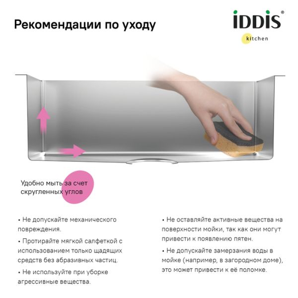 Кухонная мойка IDDIS Edifice EDI54G0i77 54см графит