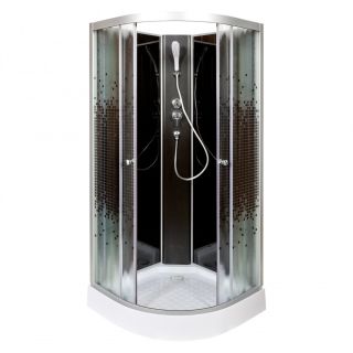 Душевая кабина Deto L 809 N без крыши BLACK 90х90х200 см Душевая кабина Deto L 809 N без крыши BLACK 90х90х200 см