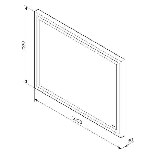 Зеркало Am.pm Gem с LED-подсветкой по периметру 100 см M91AMOX1001WG