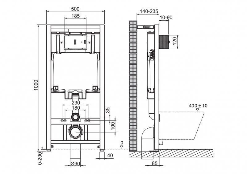 Инсталляция для унитазов BelBagno BB002-80