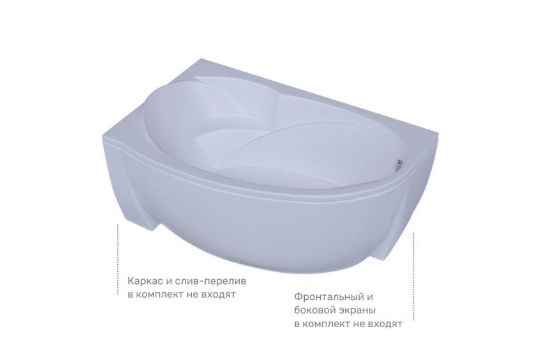 Акриловая ванна Aquatek Бетта BET170-0000378 левая 170 см