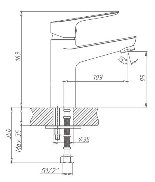Смеситель для раковины Haiba HB10506 хром