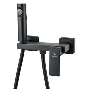 Гигиенический душ со смесителем Rose R1805H-1 чёрный матовый