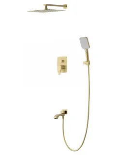 Душевой комплект Wonzon & Woghand Flex WW-88939072-BG брашированное золото
