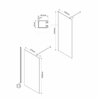 Пристенный профиль Vincea VHW-1WG матовый золотой