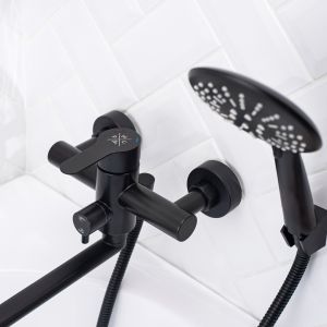 Смеситель для ванны с душем РМС SUS124BL-006EP чёрный