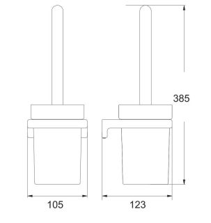 Ёршик для унитаза Rose RG1800 хром Ёршик для унитаза Rose RG1800 хром