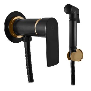 Гигиенический душ со смесителем Rav Slezak Vltava VT447/1CMATZ черный золото Гигиенический душ со смесителем Rav Slezak Vltava VT447/1CMATZ черный золото