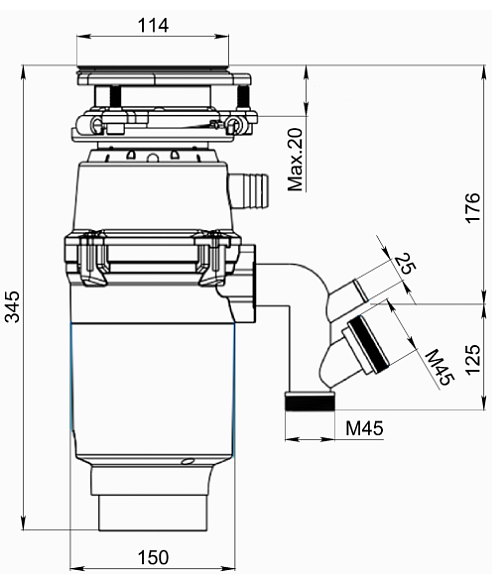 Измельчитель пищевых отходов Granula R600