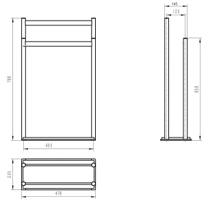 Стойка для полотенец Wonzon & Woghand WW-V4901-BG брашированное золото