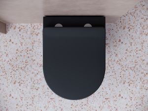 Подвесной унитаз Ceramica Nova Balearica CN6000MB безободковый чёрный матовый
