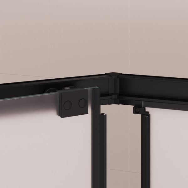 Душевой уголок RGW PA-86B 38088699-24N 90x90 см профиль чёрный стекло матовое-сатинат
