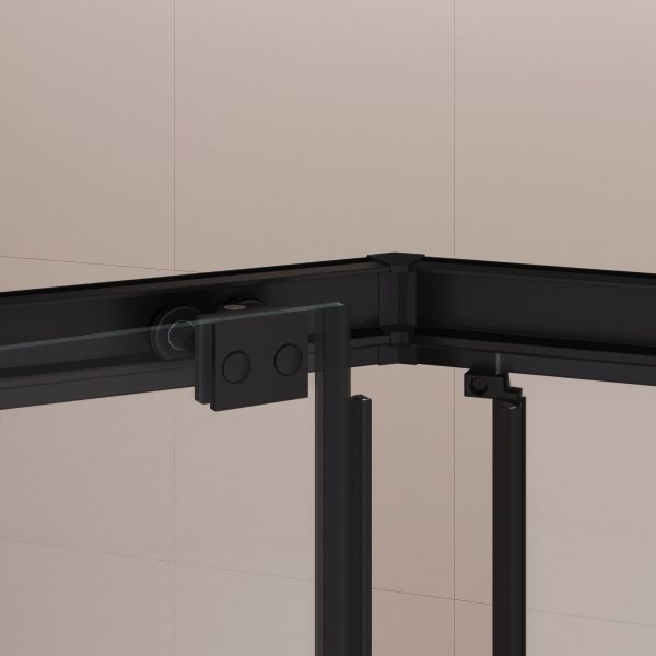 Душевой уголок RGW PA-86B 38088699-14N 90x90 см профиль чёрный стекло прозрачное