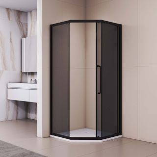 Душевой уголок RGW PA-86B 38088699-34N 90x90 см профиль чёрный стекло тонированное
