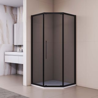 Душевой уголок RGW PA-86B 38088699-34N 90x90 см профиль чёрный стекло тонированное