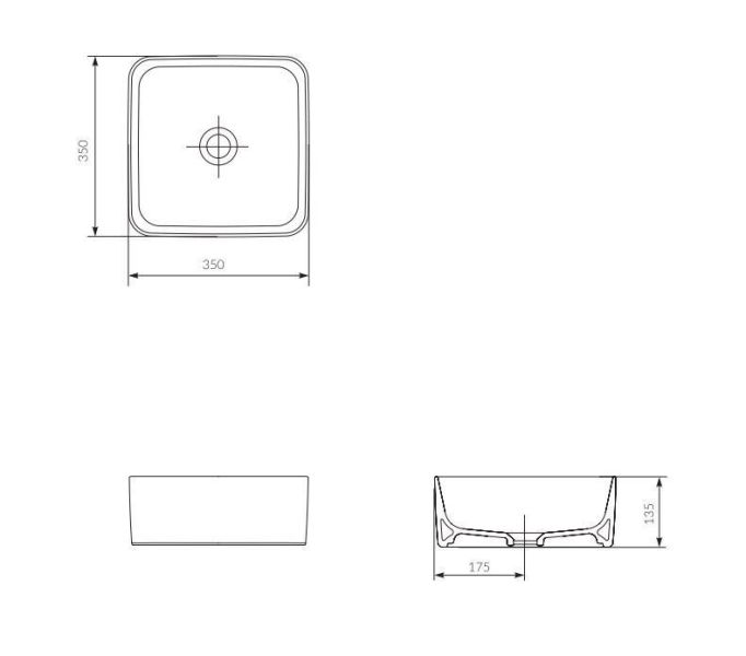 Раковина Style Line CREA 35 SQUARE СС-00002285