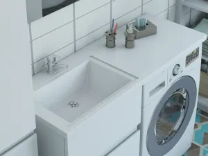 Раковина над стиральной машиной Эстет Даллас ФР-00001490 Л 120см белый