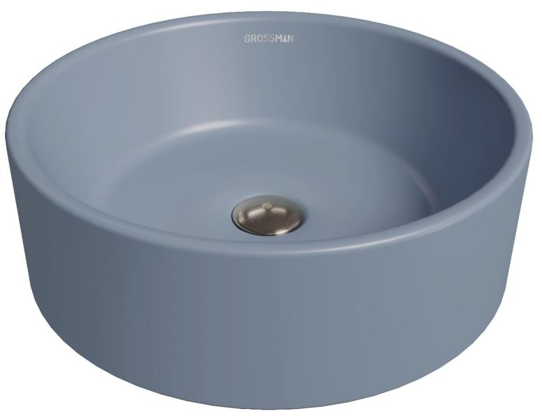 Раковина Grossman Color GR-3013BSM-21 41 см голубой матовый Раковина Grossman Color GR-3013BSM-21 41 см голубой матовый