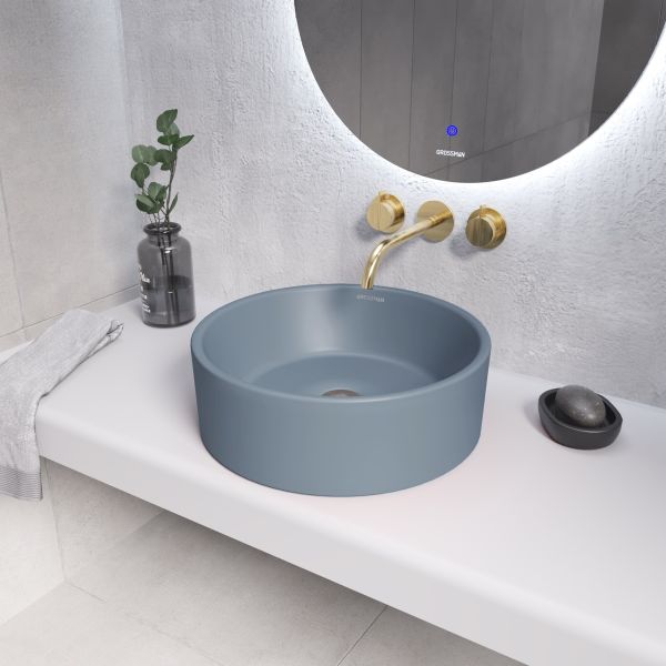 Раковина Grossman Color GR-3013BSM-21 41 см голубой матовый Раковина Grossman Color GR-3013BSM-21 41 см голубой матовый
