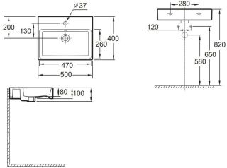 Раковина Jacob Delafon Sully 50 EVT112-00, белый Раковина Jacob Delafon Sully 50 EVT112-00, белый
