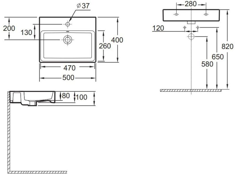 Раковина Jacob Delafon Sully 50 EVT112-00, белый Раковина Jacob Delafon Sully 50 EVT112-00, белый