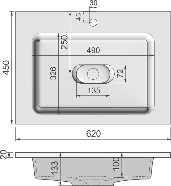 Раковина Jorno Modul 65 см