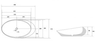 Раковина ABBER Bequem AC2107Regen 49см хамелеон