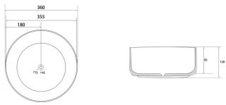 Раковина ABBER Bequem AC2108MRG 36см розовое золото матовое
