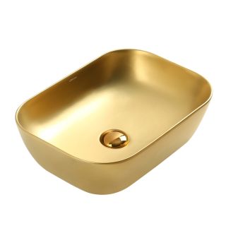 Раковина накладная ABBER Rechteck AC2200MMG 46 см золото матовое