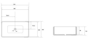 Раковина ABBER Rechteck AC2207 51см белый