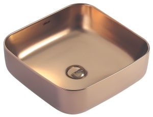 Раковина ABBER Rechteck AC2211MRG 39см розовое золото матовое