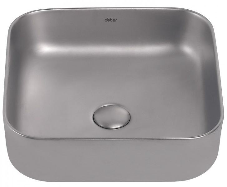 Раковина ABBER Rechteck AC2211MS 39см серебро матовое