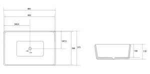 Раковина ABBER Rechteck AC2212 48см белый