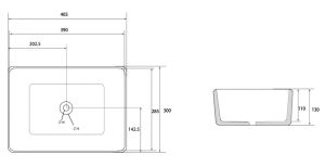 Раковина ABBER Rechteck AC2213 40см белый
