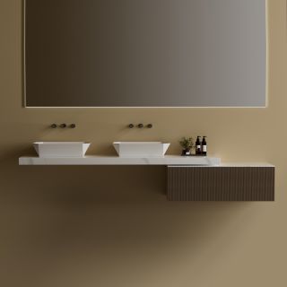 Раковина накладная ABBER Rechteck AC2218 70 см белый